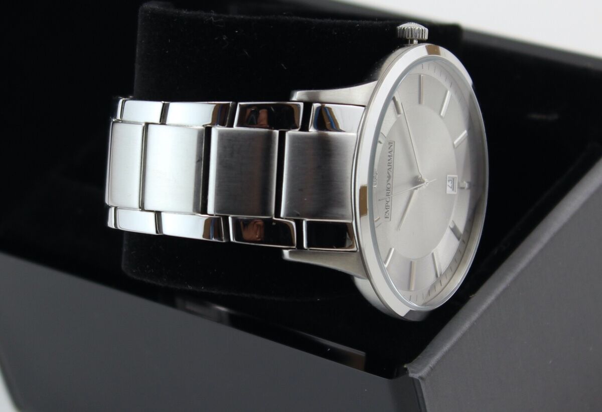  Shop Authentic Emporio Armani Renato Quartz Silver Dial Silver Steel Strap Watch For Men - AR11189 - Luxxuri
