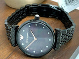  Shop Authentic Emporio Armani Gianni T-Bar Quartz Black Mother of Pearl Dial Black Steel Strap Watch For Women - AR11268 - Luxxuri