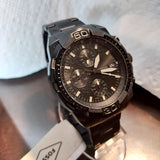  Shop Authentic Fossil Bronson Chronograph Black Dial Black Steel Strap Watch for Men - FS5853 - Luxxuri