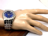  Shop Authentic Bulova Phantom Baguette Crystal Blue Dial Silver Steel Strap Watch for Men - 96A254 - Luxxuri