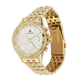  Shop Authentic Tommy Hilfiger Ari Multifunction Diamonds Silver Dial Gold Steel Strap Watch for Women - 1781977 - Luxxuri