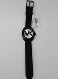  Shop Authentic Michael Kors Janelle Quartz Silver Dial Black Rubber Strap Watch For Women - MK7138 - Luxxuri