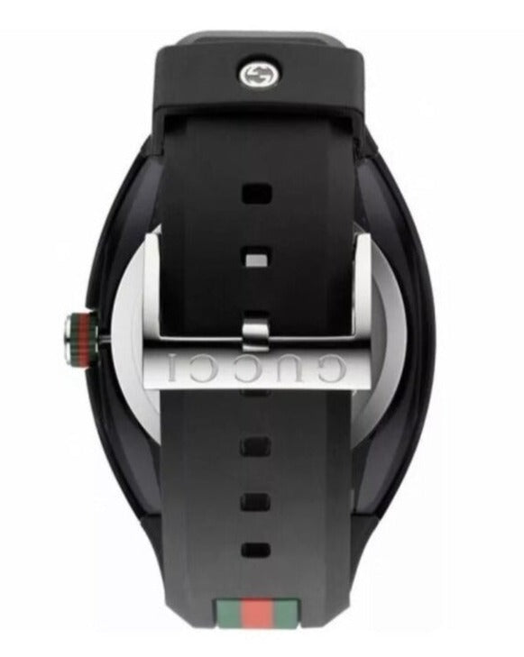  Shop Authentic Gucci Sync XXL Quartz Black Dial Black Rubber Strap Watch For Men - YA137101 - Luxxuri
