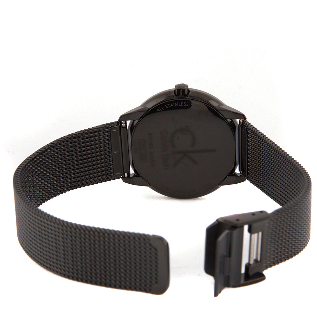  Shop Authentic Calvin Klein Minimal Black Dial Black Mesh Bracelet Watch for Men - K3M224B1 - Luxxuri