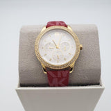  Shop Authentic Michael Kors Tibby Multifunction Silver Dial Red Leather Strap Watch For Women - MK2975 - Luxxuri