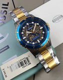  Shop Authentic Fossil FB-01 Automatic Skeleton Blue Dial Two Tone Steel Strap Watch for Men - ME3191 - Luxxuri