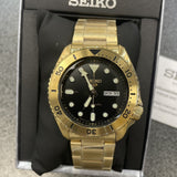  Shop Authentic Seiko 5 Sports Automatic Black Dial Gold Steel Strap Watch For Men - SRPK18 - Luxxuri