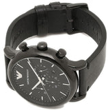  Shop Authentic Emporio Armani Dress Chronograph Black Dial Black Leather Strap Watch For Men - AR1918 - Luxxuri