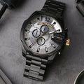  Shop Authentic Diesel Mega Chief Chronograph Grey Dial Black Steel Strap Watch For Men - DZ4479 - Luxxuri
