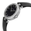  Shop Authentic Gucci Diamantissima Diamonds Black Dial Black Leather Strap Watch For Women - YA141403 - Luxxuri