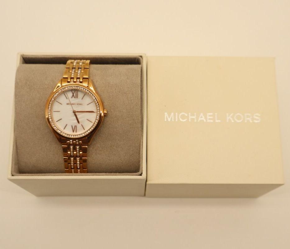  Shop Authentic Michael Kors Mindy Three Hand White Dial Rose Gold Steel Strap Watch for Women - MK7078 - Luxxuri