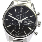  Shop Authentic Tag Heuer Carrera Automatic Chronograph Black Dial Silver Steel Strap Watch for Men - CBK2110.BA0715 - Luxxuri