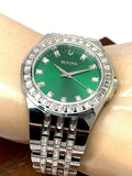  Shop Authentic Bulova Phantom Classic Baguette Green Dial Silver Steel Strap Watch for Men - 96A253 - Luxxuri
