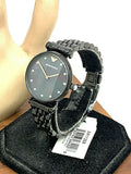  Shop Authentic Emporio Armani Gianni T-Bar Quartz Black Mother of Pearl Dial Black Steel Strap Watch For Women - AR11268 - Luxxuri