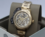 Shop Authentic Fossil Rye Automatic Skeleton Gold Dial Gold Steel Strap Watch for Women - BQ3755 - Luxxuri