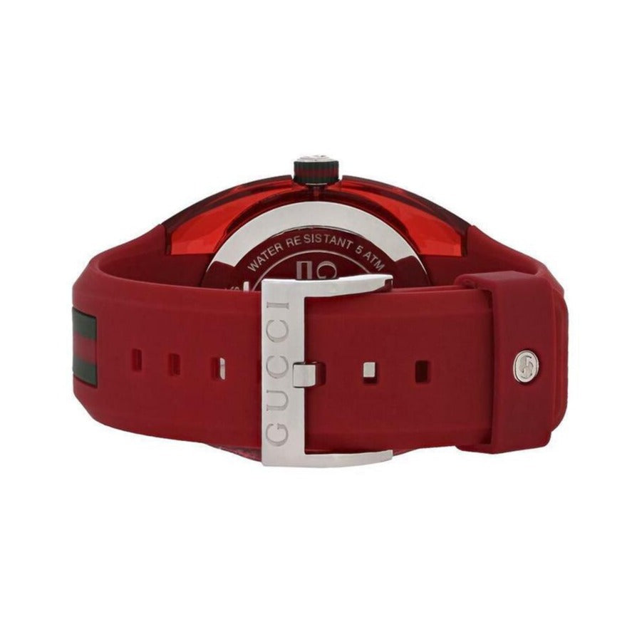  Shop Authentic Gucci Sync XXL Quartz Red Dial Red Rubber Strap Unisex Watch -  YA137103 - Luxxuri