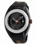  Shop Authentic Gucci Sync XXL Quartz Black Dial Black Rubber Strap Watch For Men - YA137101 - Luxxuri