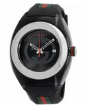  Shop Authentic Gucci Sync XXL Quartz Black Dial Black Rubber Strap Watch For Men - YA137101 - Luxxuri