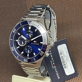  Shop Authentic Tommy Hilfiger Larson Chronograph Blue Dial Silver Steel Strap Watch For Men - 1791917 - Luxxuri