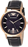  Shop Authentic Emporio Armani Renato Quartz Black Dial Black Leather Strap Watch For Men - AR2425 - Luxxuri