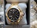  Shop Authentic Guess Surge Chronograph Black Dial Gold Steel Strap Watch for Men - W1258G2 - Luxxuri