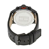  Shop Authentic Tommy Hilfiger Trent Multifunction Black Dial Black Leather Strap Watch for Men - 1791136 - Luxxuri