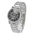  Shop Authentic Emporio Armani Meccanico Automatic Skeleton Black Dial Silver Steel Strap Watch For Men - AR60021 - Luxxuri