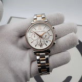  Shop Authentic Michael Kors Sofie Chronograph Quartz White Dial Two Tone Steel Strap Watch For Women - MK6558 - Luxxuri