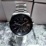  Shop Authentic Michael Kors Brecken Chronograph Black Dial Silver Steel Strap Watch For Men - MK8847 - Luxxuri