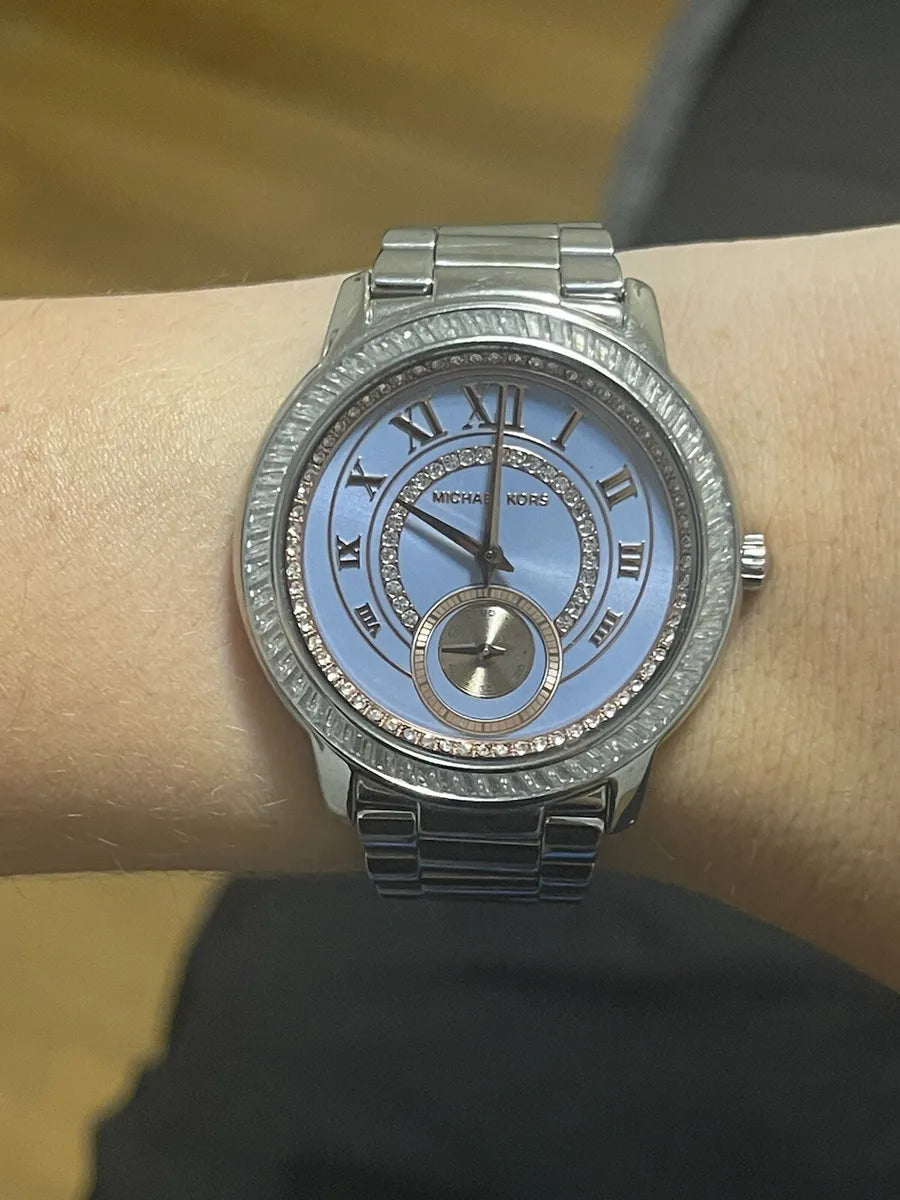  Shop Authentic Michael Kors Madelyn Quartz Blue Dial Silver Steel Strap Watch For Women - MK6286 - Luxxuri