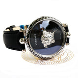  Shop Authentic Versace Palazzo Empire Black Dial Black Leather Strap Watch for Women - VCO060017 - Luxxuri