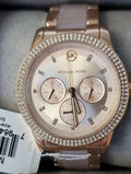  Shop Authentic Michael Kors Tibby Chronograph Rose Gold Dial Two Tone Steel Strap Watch For Women - MK6828 - Luxxuri