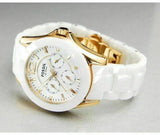  Shop Authentic Fossil Ceramic Multifunction White Dial White Steel Strap Watch for Women - CE1006 - Luxxuri