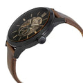  Shop Authentic Fossil Townsman Automatic Black Dial Brown Leather Strap Watch for Men - ME3155 - Luxxuri