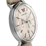  Shop Authentic Emporio Armani Aviator Chronograph Quartz Grey Dial Beige Leather Strap Watch For Men - AR11107 - Luxxuri