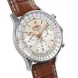  Shop Authentic Breitling Navitimer B01 Chronograph 41 White Dial Brown Leather Strap Watch for Men - AB0139211G1P1 - Luxxuri