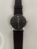  Shop Authentic Emporio Armani Kappa Quartz Black Dial Brown Leather Strap Watch For Men - AR11153 - Luxxuri