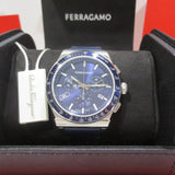  Shop Authentic Salvatore Ferragamo 1927 Chrono Analog Blue Dial Blue Leather Strap Watch for Men - SFKZ00223 - Luxxuri