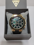  Shop Authentic Guess Edge Chronograph Green Dial Black Leather Strap Watch For Men - GW0492G3 - Luxxuri
