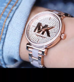 Shop Authentic Michael Kors Sofie Quartz Crystals Crystals Rose Gold Dial Rose Gold Steel Strap Watch For Women - MK4336 - Luxxuri