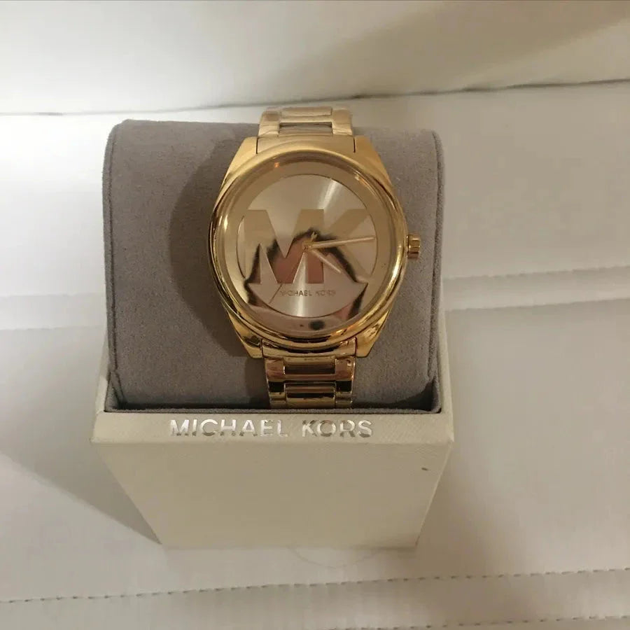  Shop Authentic Michael Kors Janelle Gold Dial Gold Steel Strap Watch For Women - MK7086 - Luxxuri