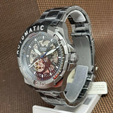  Shop Authentic Fossil Bronson Automatic Skeleton Black Dial Grey Steel Strap Watch for Men - ME3218 - Luxxuri