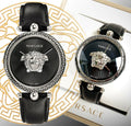  Shop Authentic Versace Palazzo Empire Black Dial Black Leather Strap Watch for Women - VCO060017 - Luxxuri