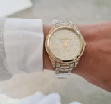  Shop Authentic Michael Kors Lauryn Crystals Gold Dial Gold Steel Strap Watch For Women - MK3930 - Luxxuri