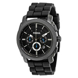  Shop Authentic Fossil Machine Chronograph Black Dial Black Silicone Strap Watch for Men - FS4487 - Luxxuri