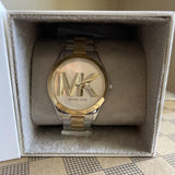  Shop Authentic Michael Kors Slim Runway Three Hand Silver Dial Two Tone Steel Strap Watch For Women - MK4735 - Luxxuri