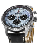  Shop Authentic Breitling Navitimer B01 Chronograph 43 Blue Dial Black Leather Strap Watch for Men - AB0138241C1P1 - Luxxuri