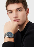  Shop Authentic Emporio Armani Chronograph Quartz Blue Dial Grey Steel Strap Watch For Men - AR11481 - Luxxuri