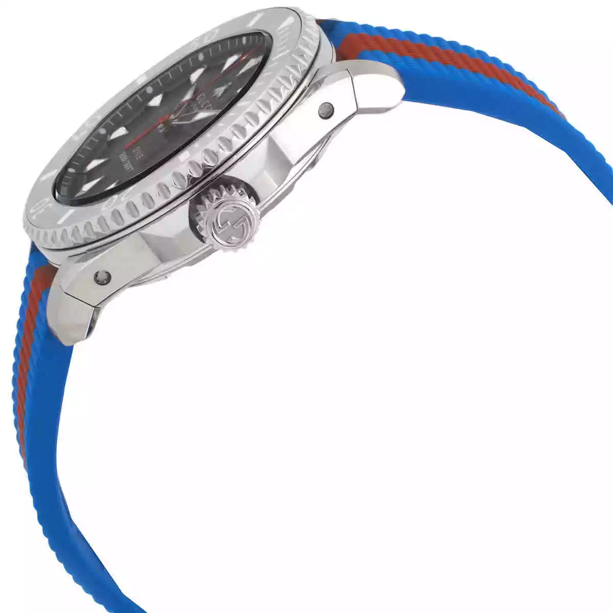  Shop Authentic Gucci Dive Automatic Grey Dial Two Tone Rubber Strap Watch for Men - YA136352 - Luxxuri