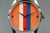  Shop Authentic Gucci G Timeless Quartz Brown Dial Brown Leather Strap Watch For Men - YA1264078 - Luxxuri